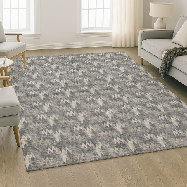 Dalyn Soft Essentials SE5 Pewter Rug shown in a room
