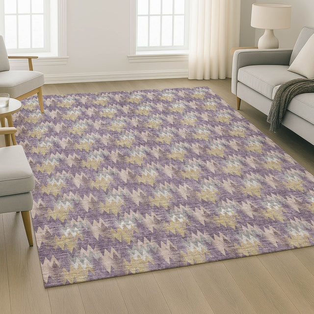 Dalyn Soft Essentials SE5 Plum Rug shown in a room