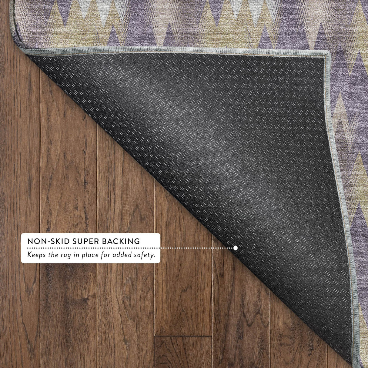 Dalyn Soft Essentials SE5 Plum Rug backing detail