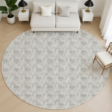 Dalyn Soft Essentials SE5 Silver Rug shown in a room
