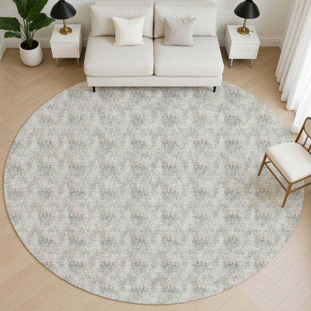 Dalyn Soft Essentials SE5 Silver Rug shown in a room