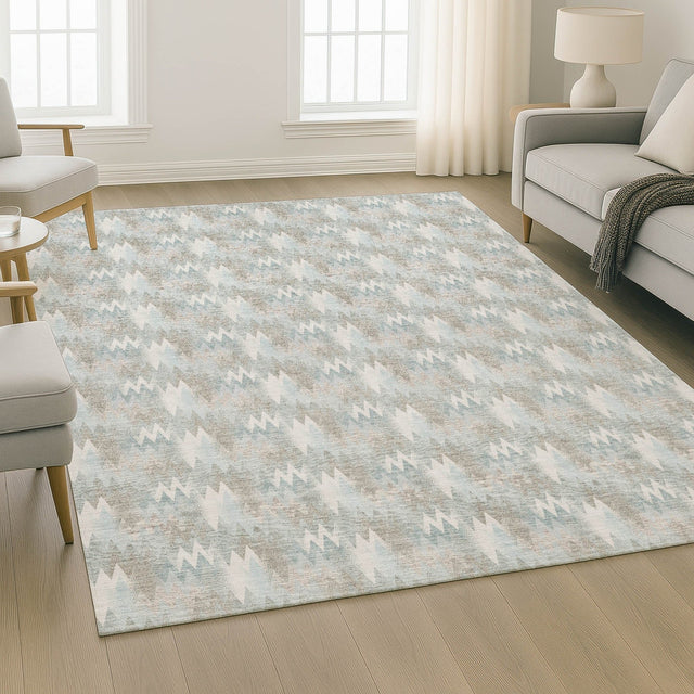 Dalyn Soft Essentials SE5 Sky Rug shown in a room