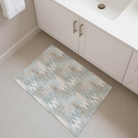 Dalyn Soft Essentials SE5 Sky Rug shown in a room