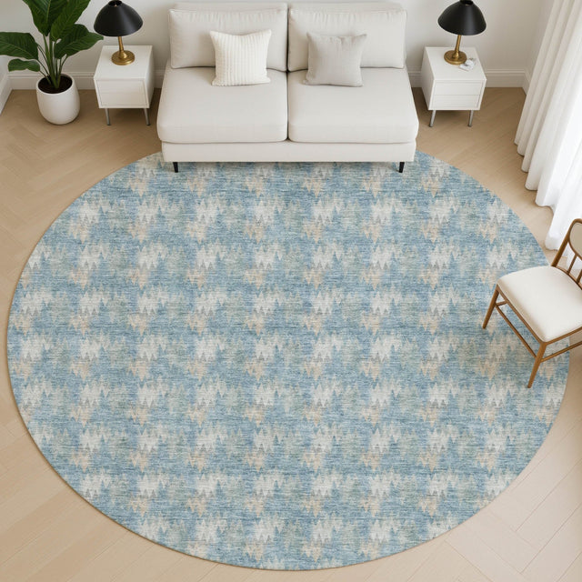 Dalyn Soft Essentials SE5 Teal Rug shown in a room