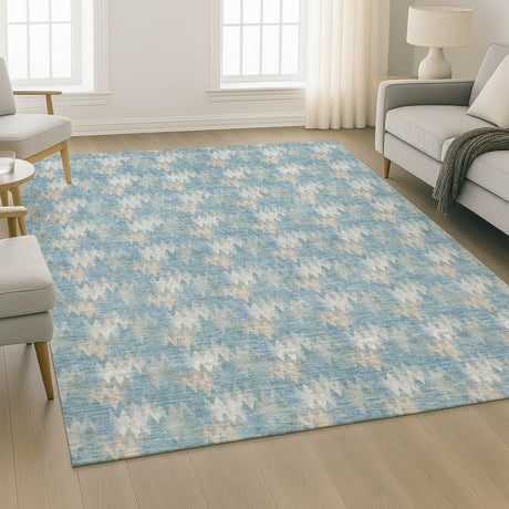 Dalyn Soft Essentials SE5 Teal Rug shown in a room