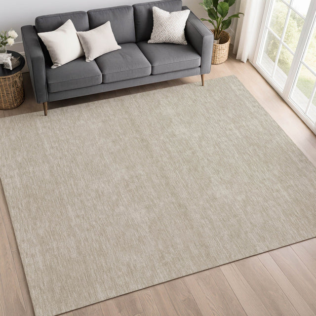 Dalyn Soft Essentials SE6 Beige Rug shown in a room