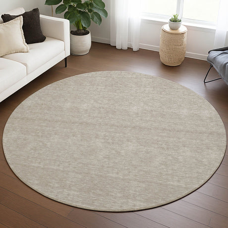 Dalyn Soft Essentials SE6 Beige Rug shown in a room