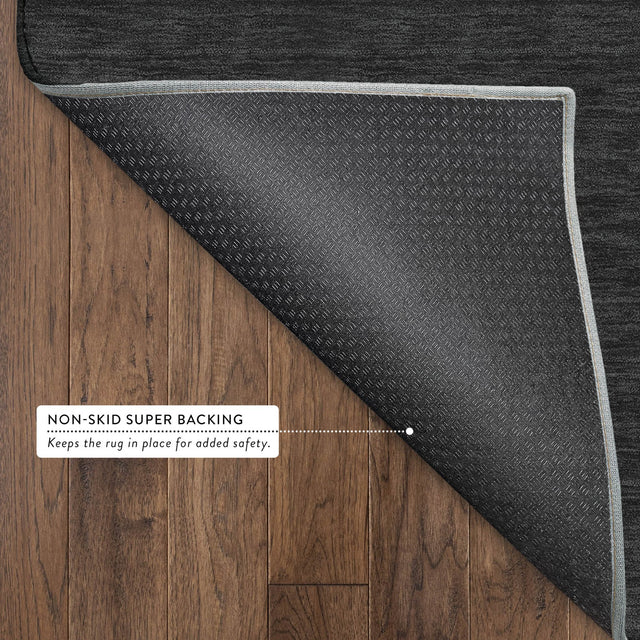 Dalyn Soft Essentials SE6 Black Rug backing detail