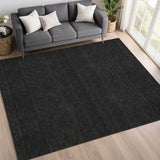 Dalyn Soft Essentials SE6 Black Rug shown in a room