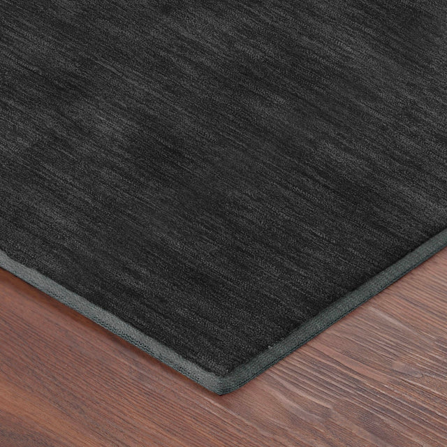 Dalyn Soft Essentials SE6 Black Rug corner detail