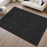 Dalyn Soft Essentials SE6 Black Rug shown in a room