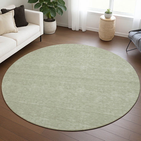 Dalyn Soft Essentials SE6 Celery Rug shown in a room