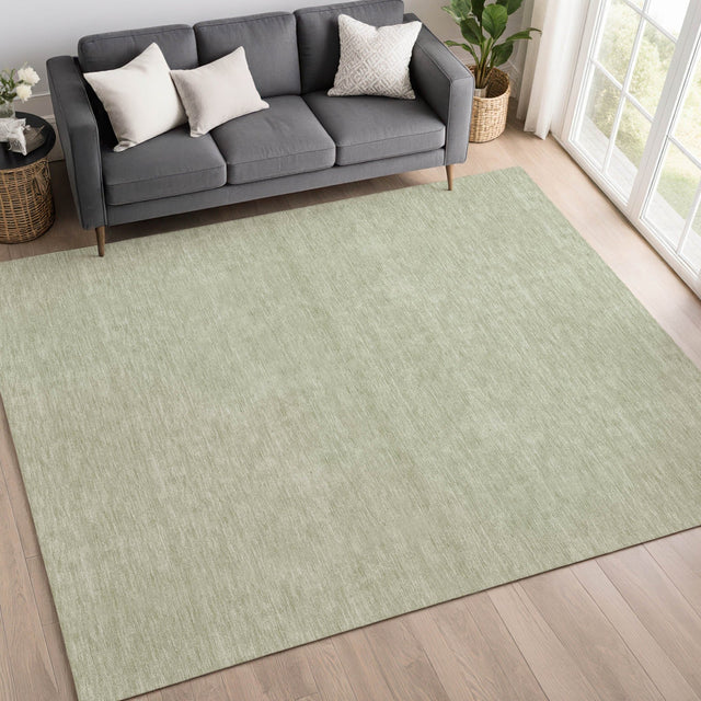 Dalyn Soft Essentials SE6 Celery Rug shown in a room
