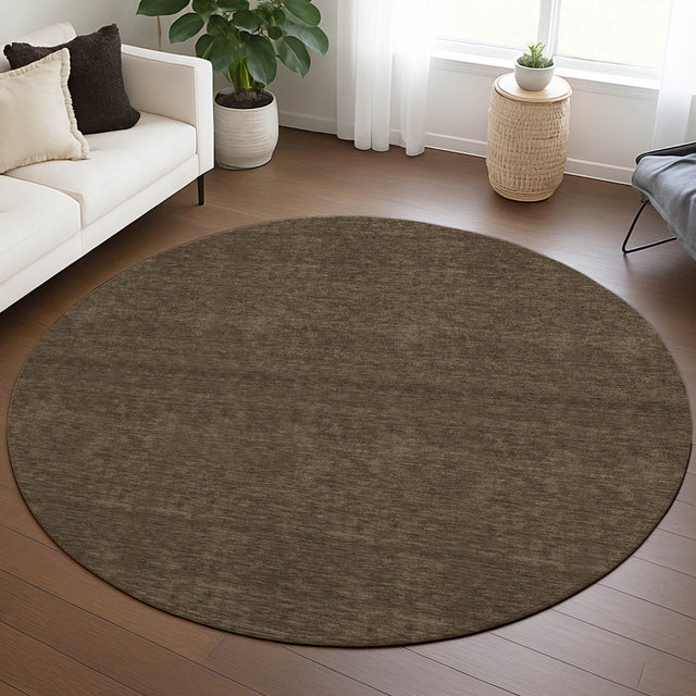 Dalyn Soft Essentials SE6 Chocolate Rug shown in a room