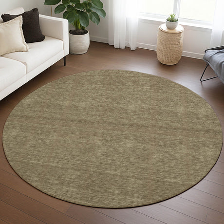 Dalyn Soft Essentials SE6 Coffee Rug shown in a room