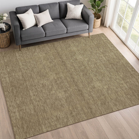 Dalyn Soft Essentials SE6 Coffee Rug shown in a room
