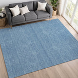 Dalyn Soft Essentials SE6 Denim Rug shown in a room