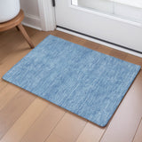 Dalyn Soft Essentials SE6 Denim Rug shown in a room