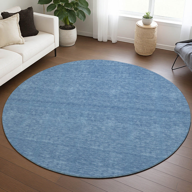 Dalyn Soft Essentials SE6 Denim Rug shown in a room