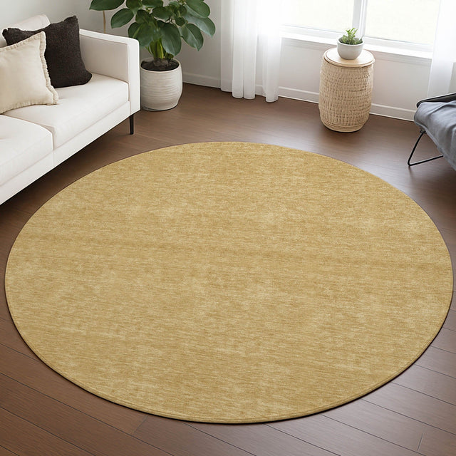 Dalyn Soft Essentials SE6 Gold Rug shown in a room