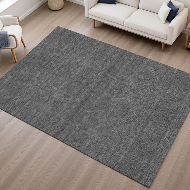 Dalyn Soft Essentials SE6 Graphite Rug shown in a room
