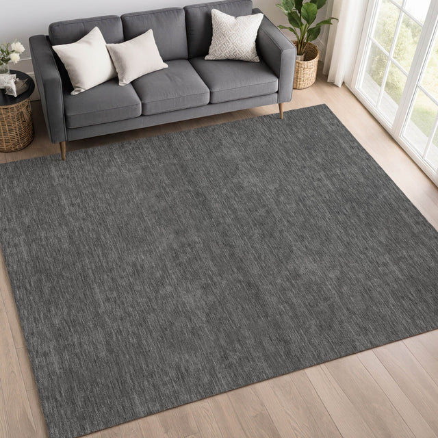 Dalyn Soft Essentials SE6 Graphite Rug shown in a room