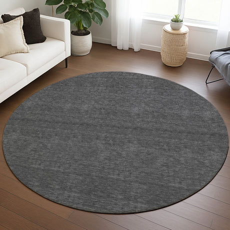 Dalyn Soft Essentials SE6 Graphite Rug shown in a room