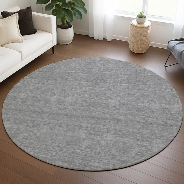 Dalyn Soft Essentials SE6 Gray Rug shown in a room