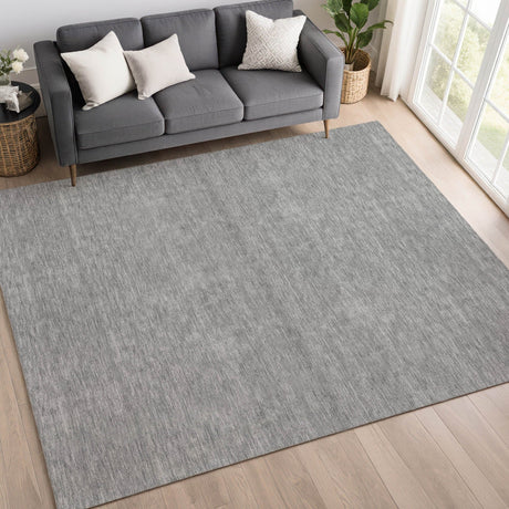 Dalyn Soft Essentials SE6 Gray Rug shown in a room