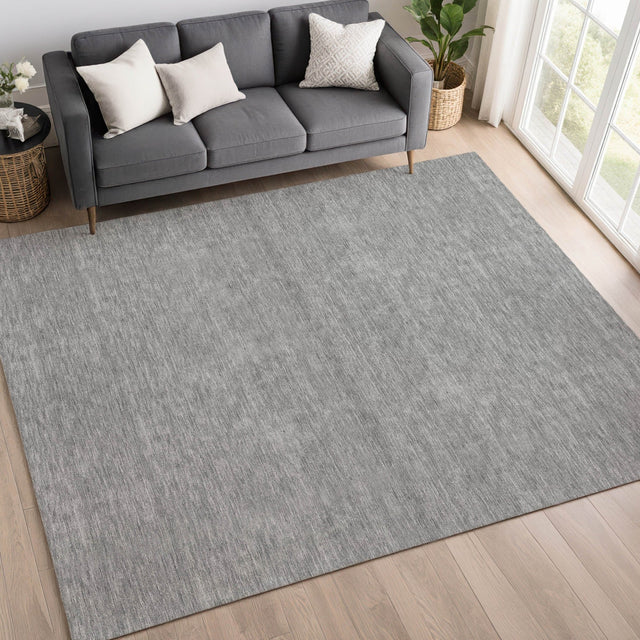 Dalyn Soft Essentials SE6 Gray Rug shown in a room