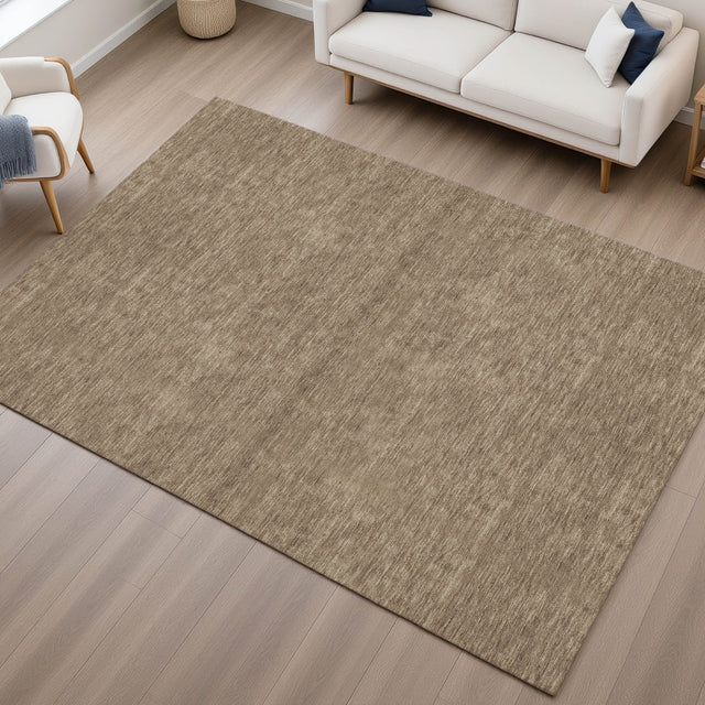 Dalyn Soft Essentials SE6 Mocha Rug shown in a room