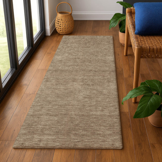 Dalyn Soft Essentials SE6 Mocha Rug shown in a room