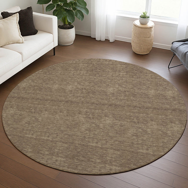 Dalyn Soft Essentials SE6 Mocha Rug shown in a room
