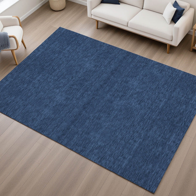 Dalyn Soft Essentials SE6 Navy Rug shown in a room