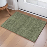 Dalyn Soft Essentials SE6 Olive Rug shown in a room