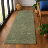 Dalyn Soft Essentials SE6 Olive Rug shown in a room
