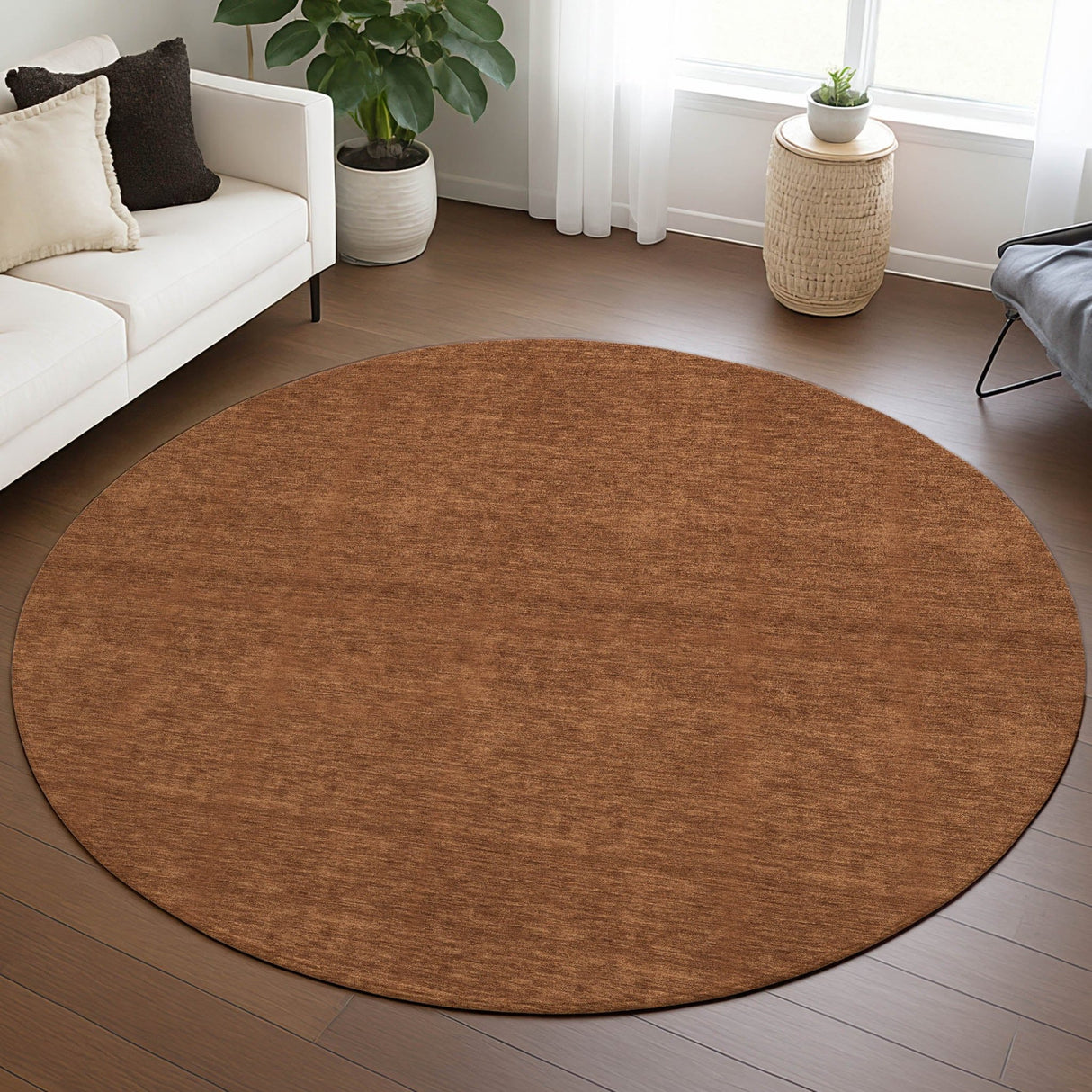Dalyn Soft Essentials SE6 Paprika Rug shown in a room