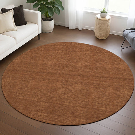 Dalyn Soft Essentials SE6 Paprika Rug shown in a room