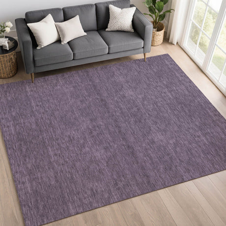 Dalyn Soft Essentials SE6 Plum Rug shown in a room