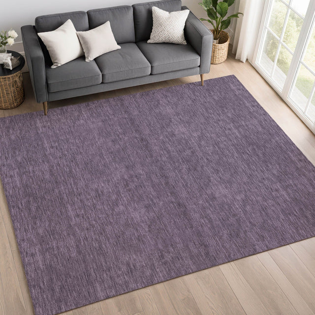 Dalyn Soft Essentials SE6 Plum Rug shown in a room