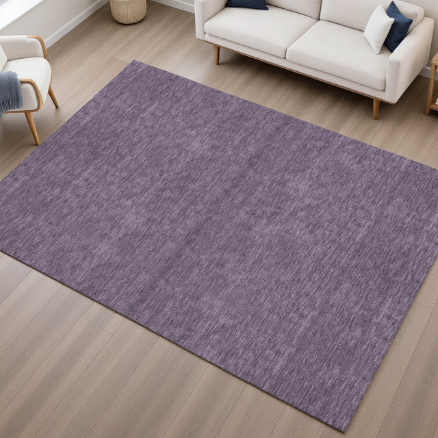 Dalyn Soft Essentials SE6 Plum Rug shown in a room