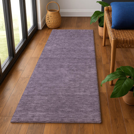 Dalyn Soft Essentials SE6 Plum Rug shown in a room