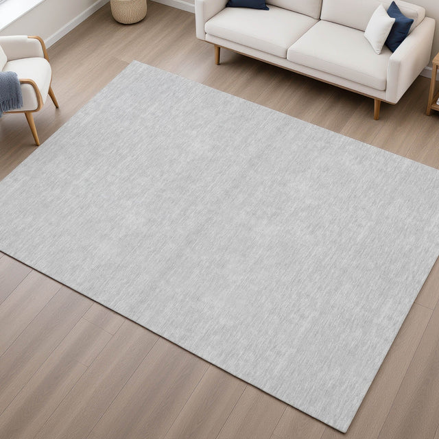 Dalyn Soft Essentials SE6 Silver Rug shown in a room