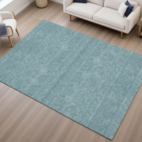 Dalyn Soft Essentials SE6 Teal Rug shown in a room
