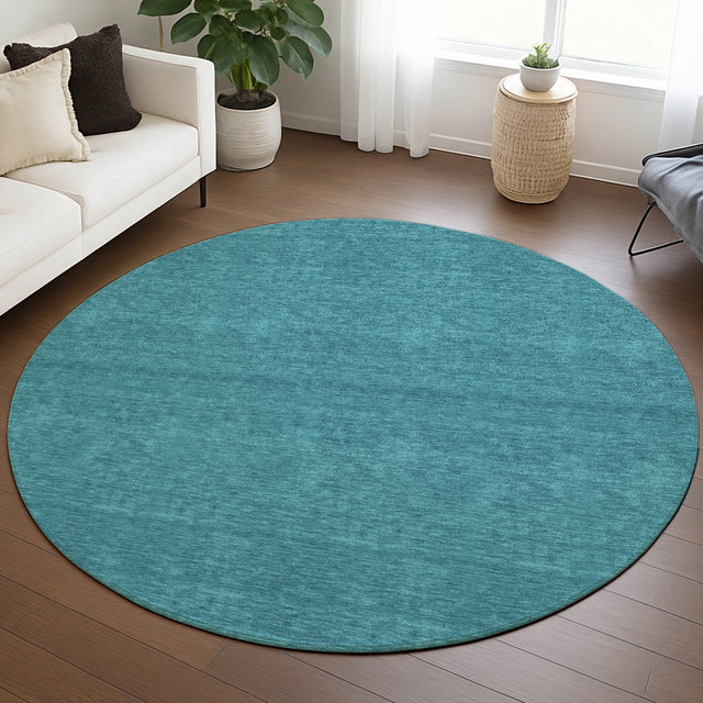 Dalyn Soft Essentials SE6 Turquoise Rug shown in a room