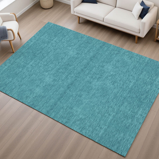 Dalyn Soft Essentials SE6 Turquoise Rug shown in a room
