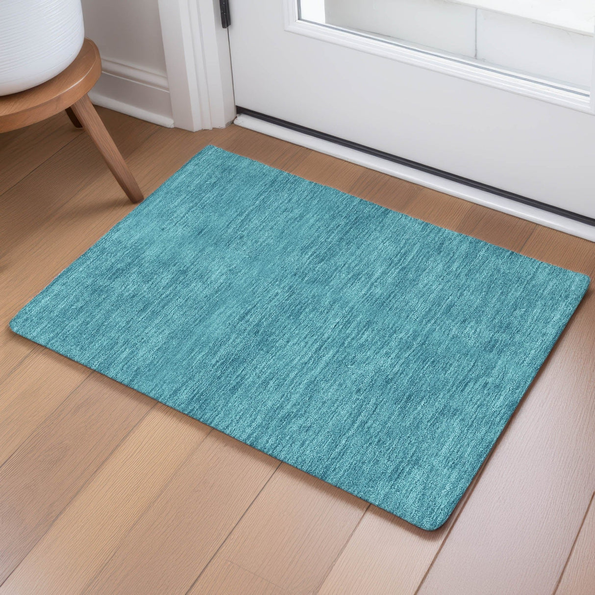 Dalyn Soft Essentials SE6 Turquoise Rug shown in a room