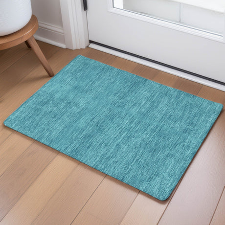 Dalyn Soft Essentials SE6 Turquoise Rug shown in a room