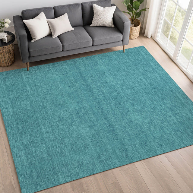 Dalyn Soft Essentials SE6 Turquoise Rug shown in a room