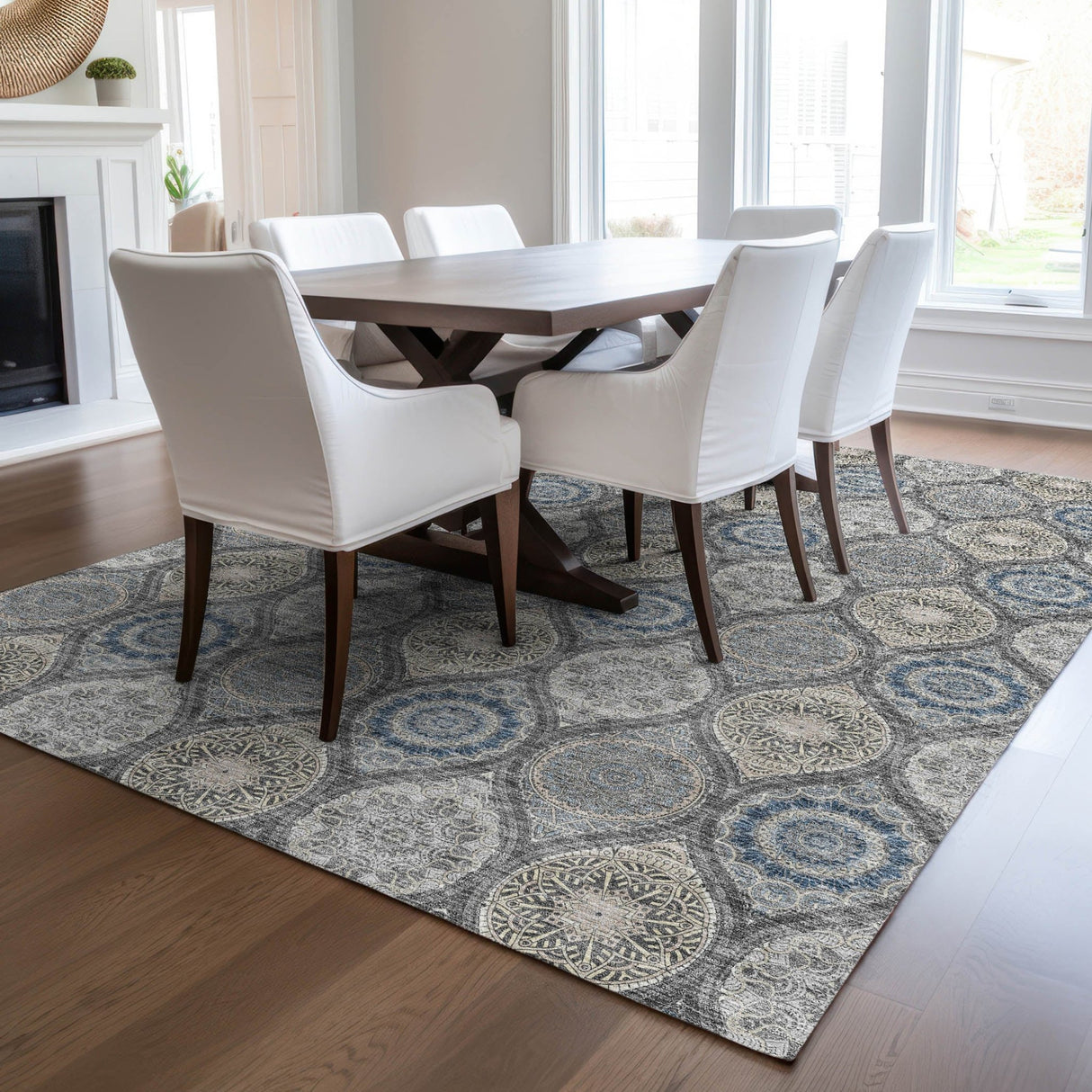 Dalyn Solace SL1 Gray Rug shown in a room